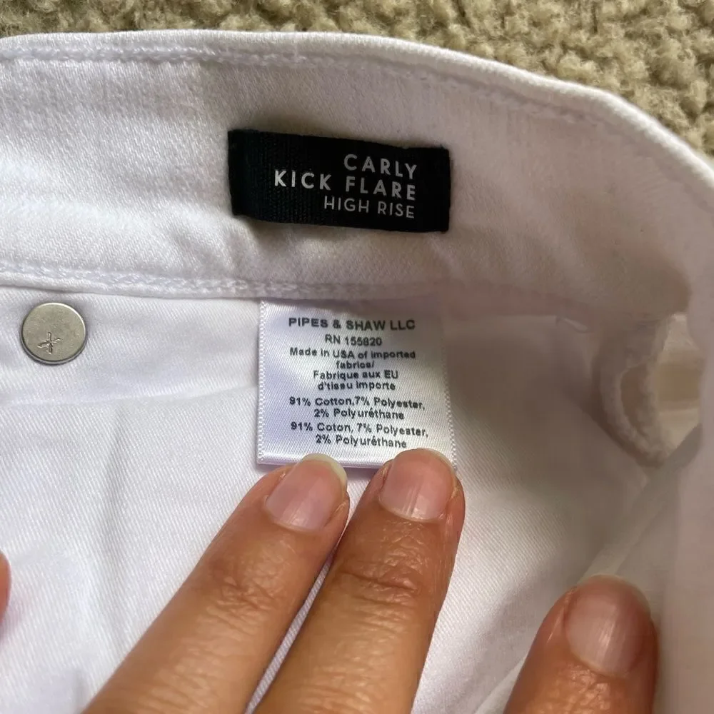 VERONICA BEARD CARLY KICK FLARE RAW HEM Size 25 NWOT